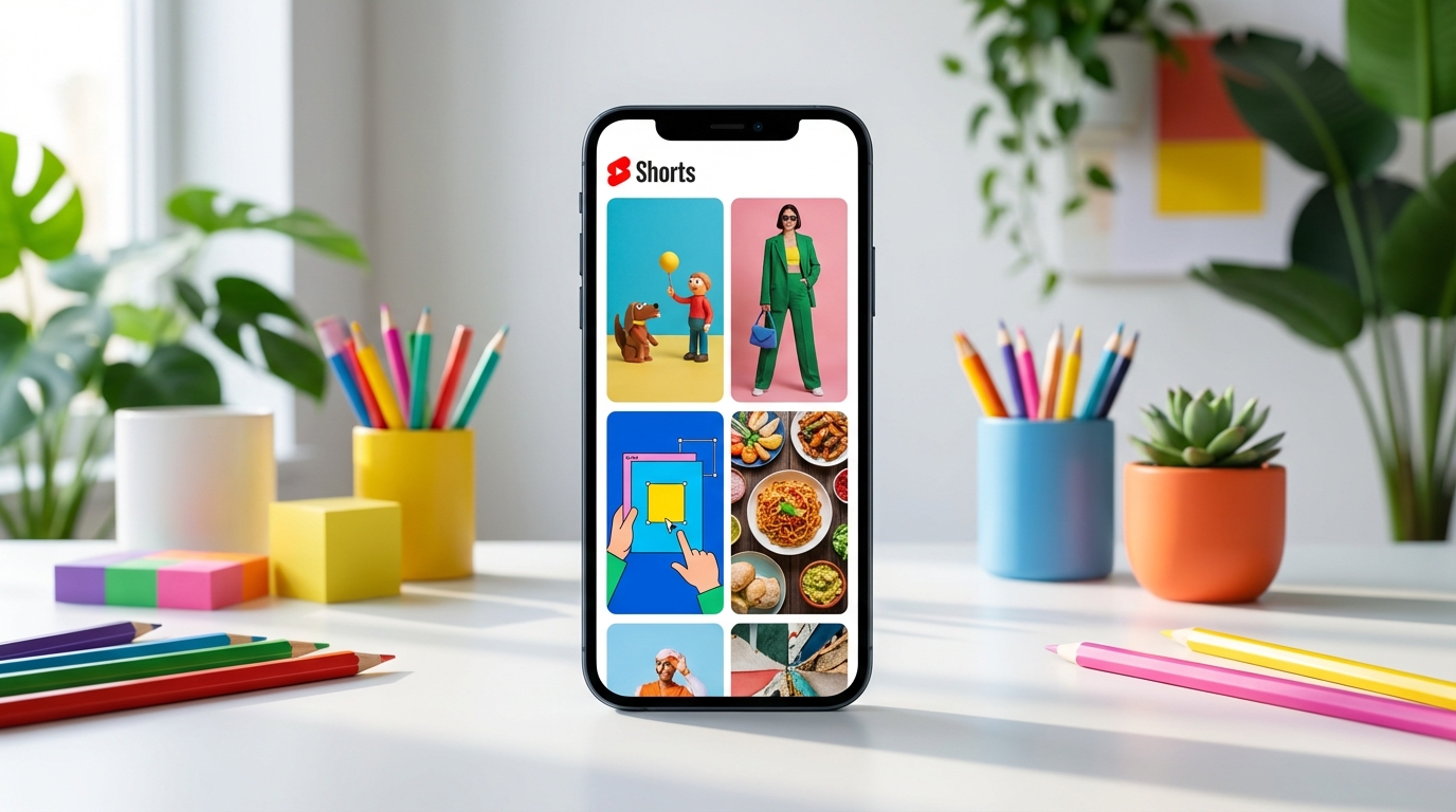 모바일 기기의 유튜브 쇼츠 영상 형식