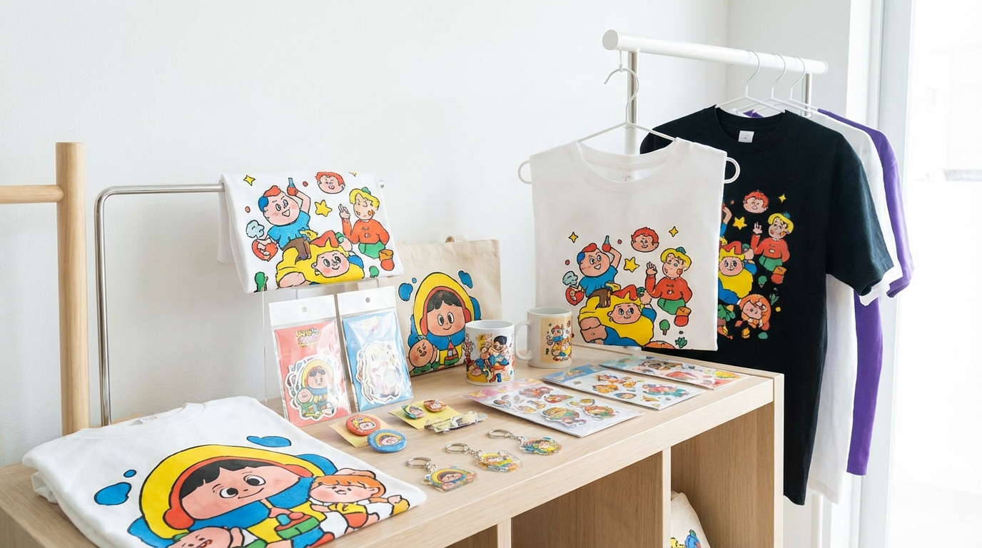 수익화를 위한 캐릭터 기반 굿즈 제품들