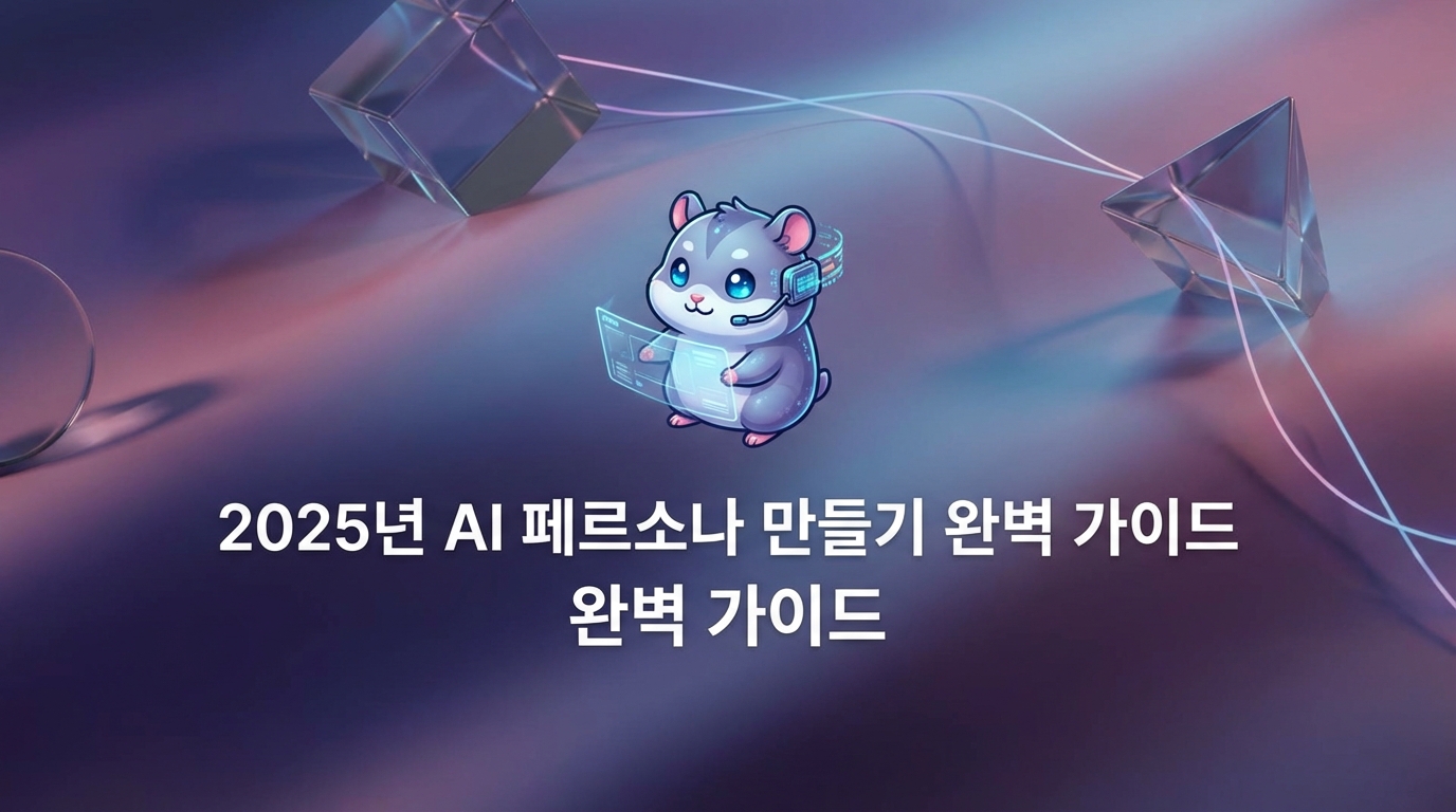 2025년 AI 페르소나 만들기 완벽 가이드: 햄찌처럼 캐릭터 크리에이터 되는 법