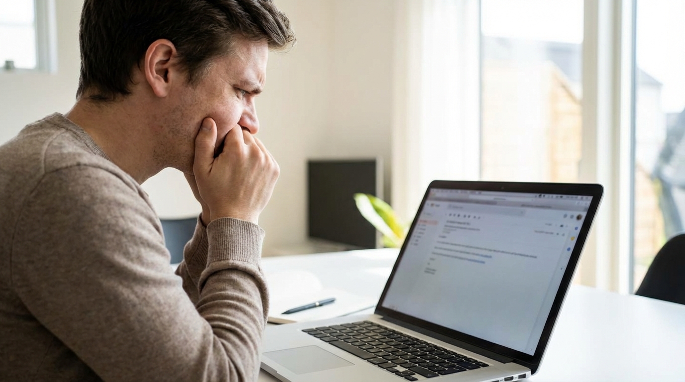 Blogger receiving AdSense rejection email