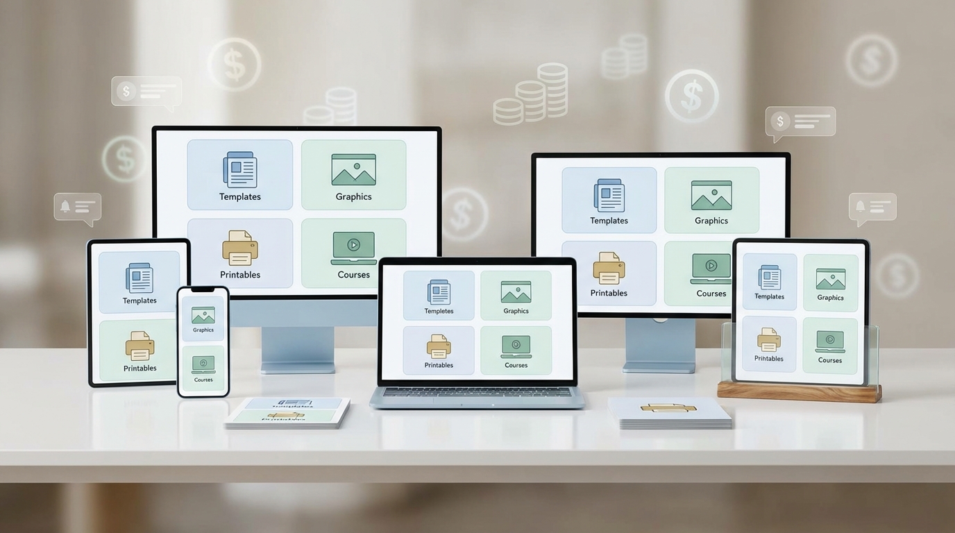 Digital products portfolio showcase