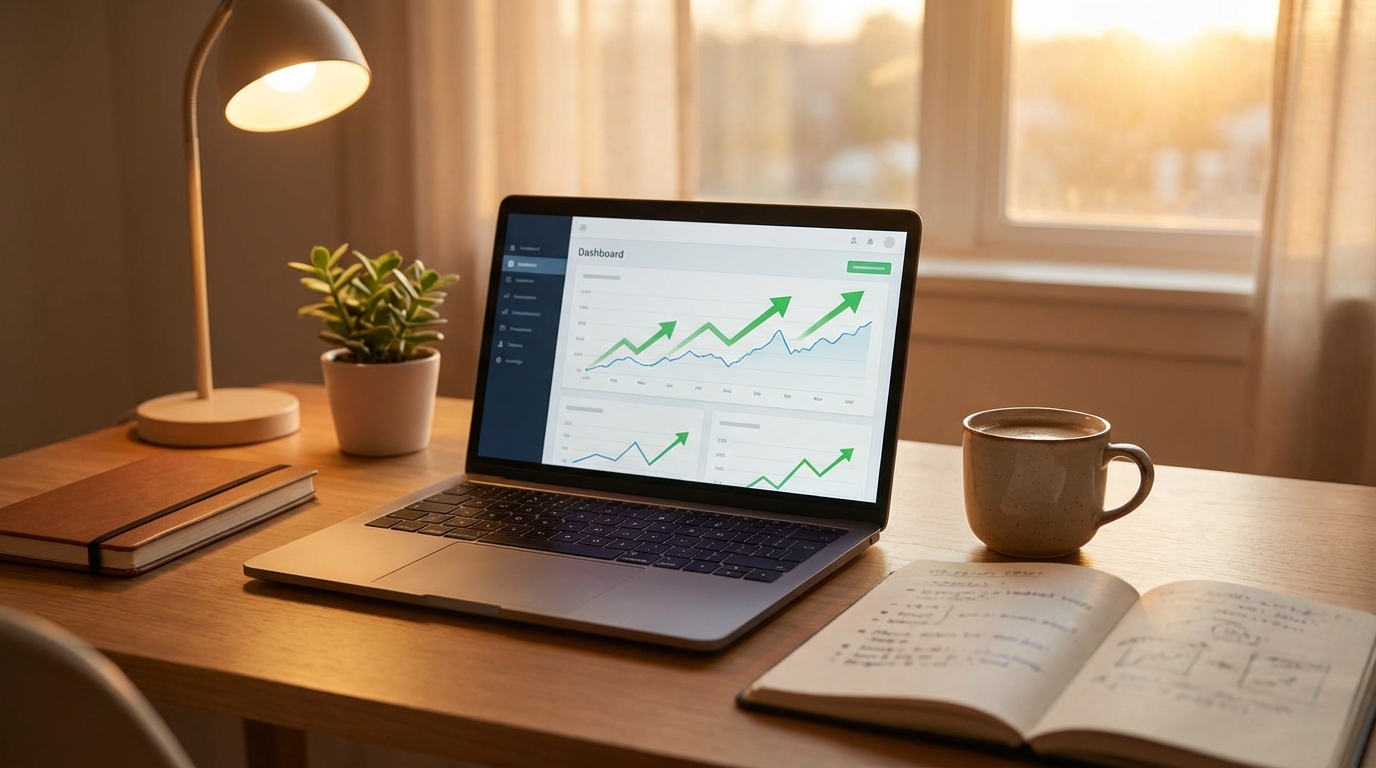 YouTube analytics showing channel growth