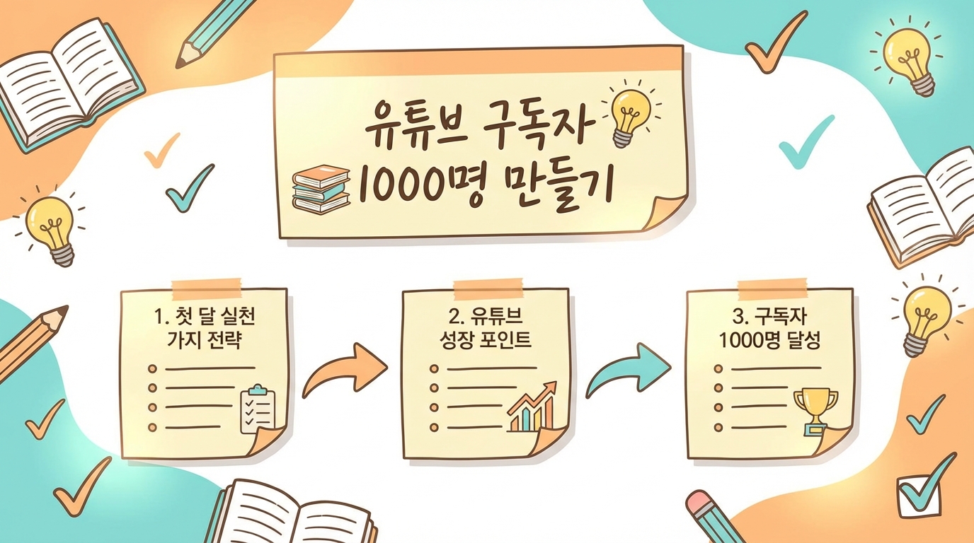 유튜브 구독자 1000명 만들기: 첫 달 실천 10가지 전략