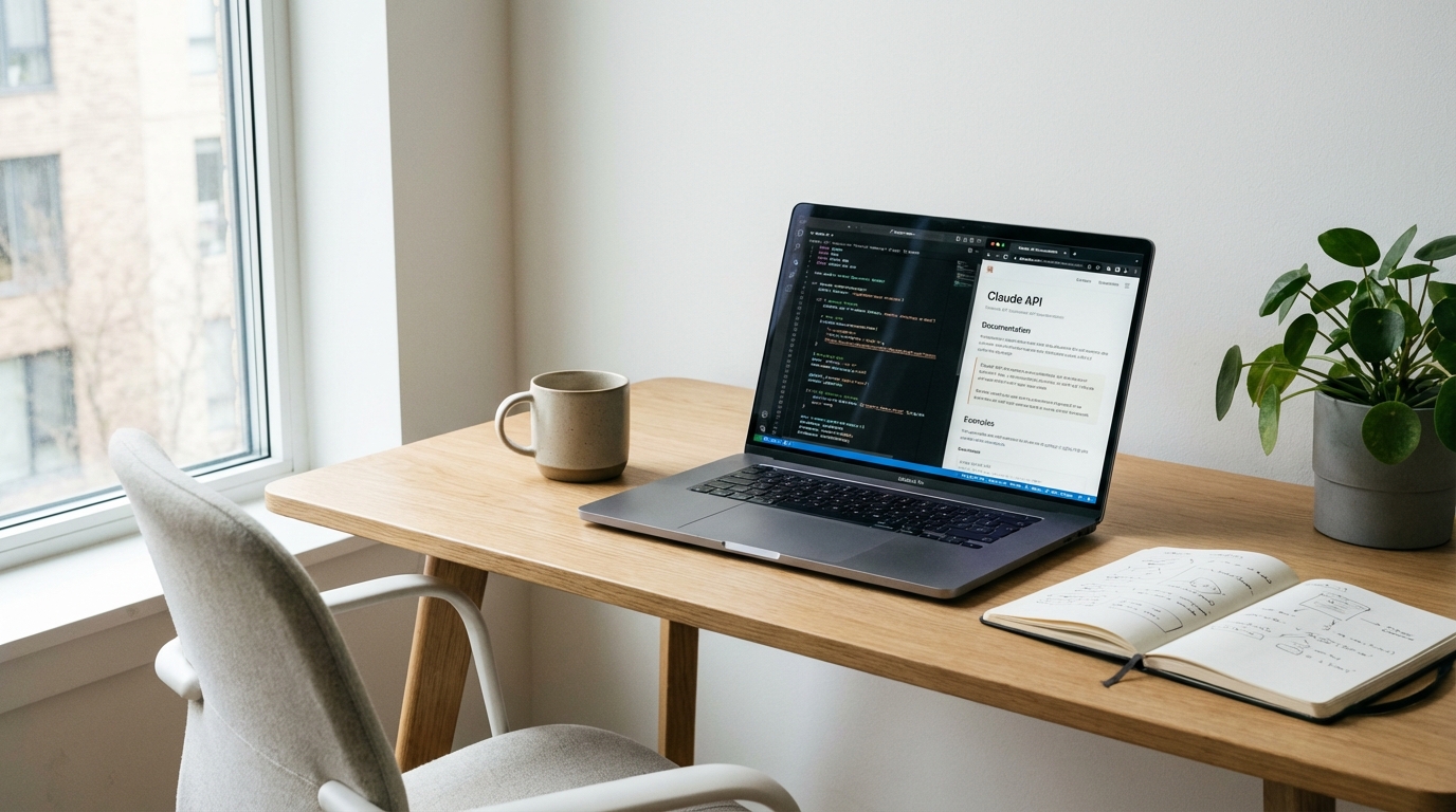 Developer workspace with Claude API and Python coding environment