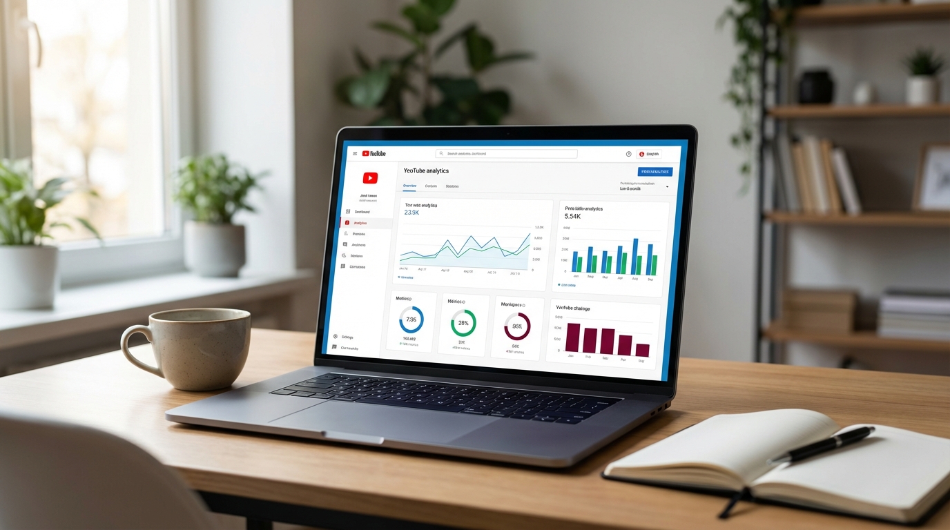 YouTube Studio analytics dashboard interface