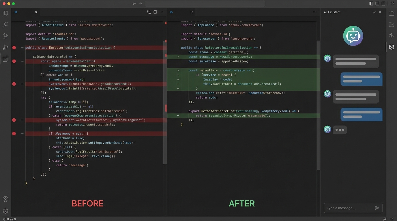 AI-assisted code refactoring comparison
